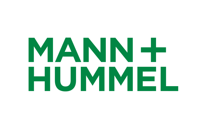 Green text reading "MANN + HUMMEL" on a white background.