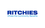 Logo of Ritchies with blue text reading "RITCHIES Where the Community Benefits" on a white background.
