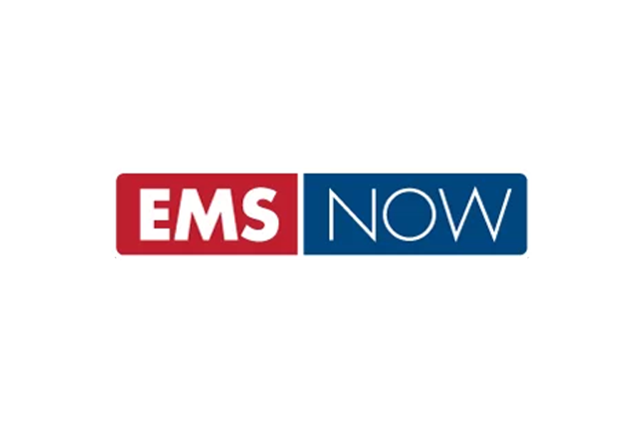 Logo featuring "EMS" in red and "NOW" in blue, separated by a vertical line on a white background.