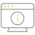 A computer monitor icon with a clock symbol inside, representing online time or internet browsing.