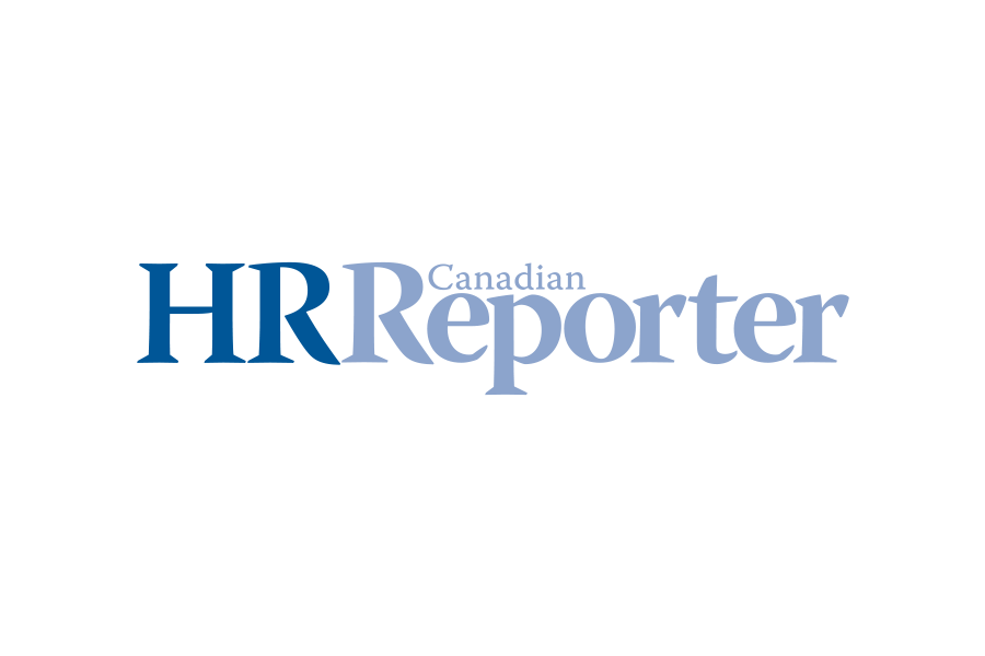 Logo of Canadian HR Reporter, with "HR" in blue and "Canadian Reporter" in light blue.