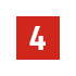 A white number 4 centered on a red square background.