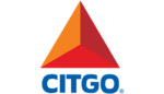 A logo featuring an upward-facing arrow made of orange, red, and blue geometric shapes, with blue text at the bottom.