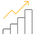 A two-colored mountain logo with a gray base and a yellow peak.