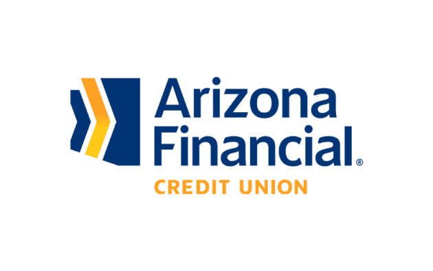 Logo of Arizona Financial Credit Union featuring a stylized arrow design and the text “Arizona Financial Credit Union.”.