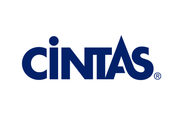 Logo displaying the word "Cintas" in bold, dark blue letters with a stylized 'A' and registered trademark symbol.