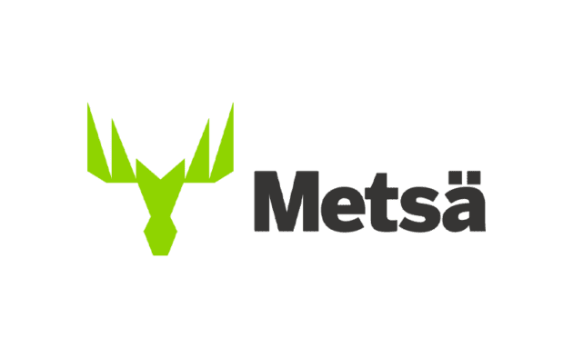 Logo of Metsä featuring a stylized green antlers design on the left, with the name "Metsä" written in black text on the right.