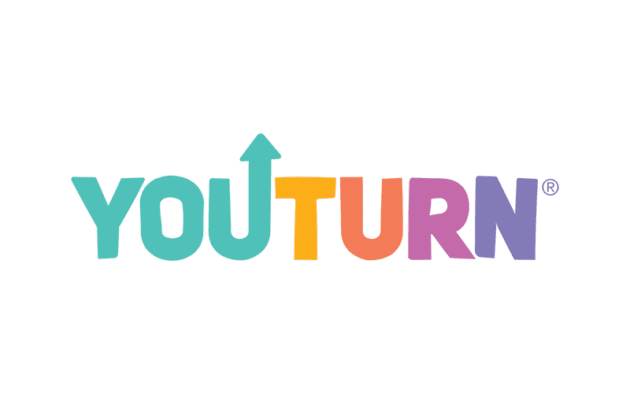 Colorful "YOUTURN" logo with an arrow pointing up from the letter "T".