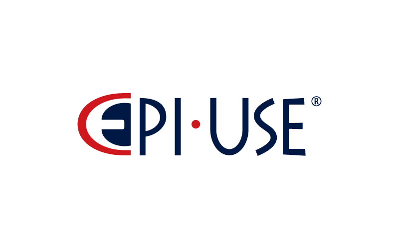 EPI-USE logo with stylized red and blue text on a light gray background.