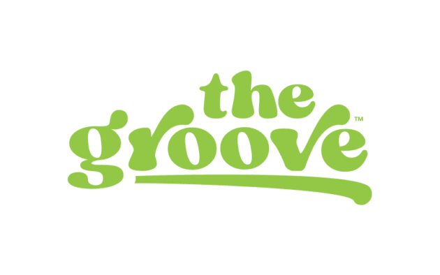 Logo for “the groove” in lime green, rounded, lowercase lettering.