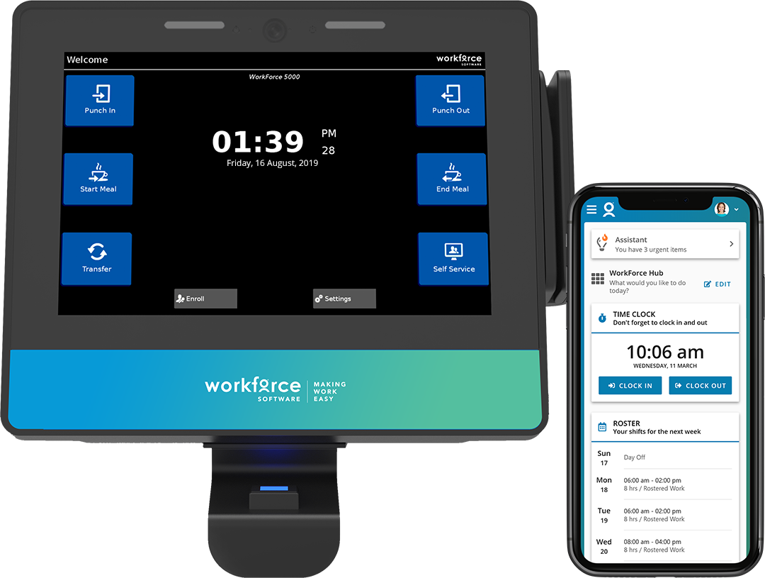 WorkForce 7100 Time Clock and Mobile WebClock