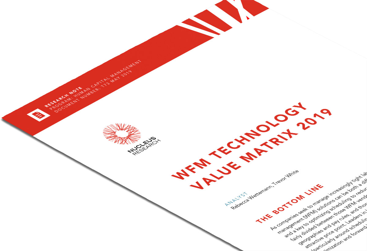WFM Technology Value Matrix