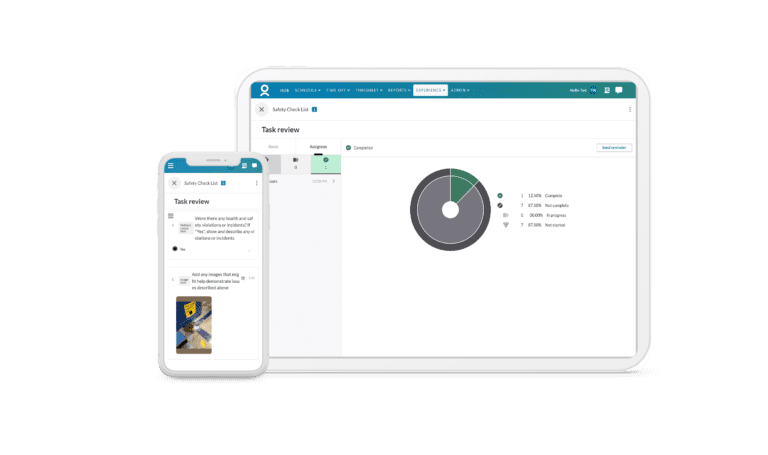 image of task management pie chart in software