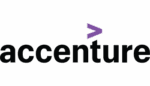 The Accenture logo with the company name in lowercase black letters and a purple greater-than symbol above the "t".