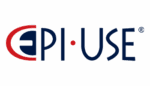 EPI-USE logo with stylized navy blue text and a red dot between "EPI" and "USE" on a light gray background.