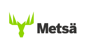 A stylized green moose head logo appears next to the word "Metsä" in bold black text on a white background.